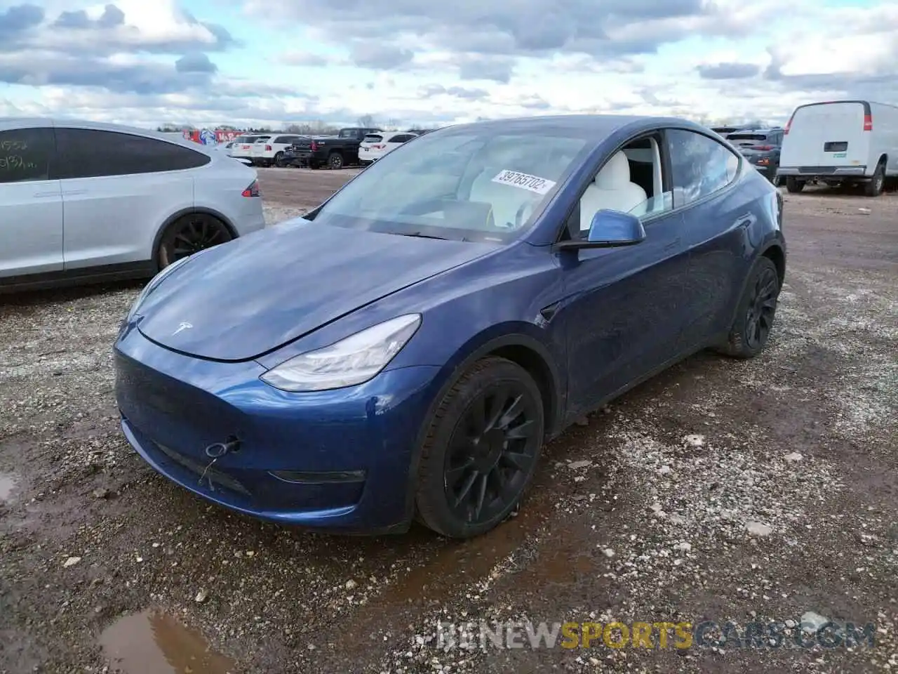 2 Фотография поврежденного автомобиля 5YJYGDEE6MF122816 TESLA MODEL Y 2021