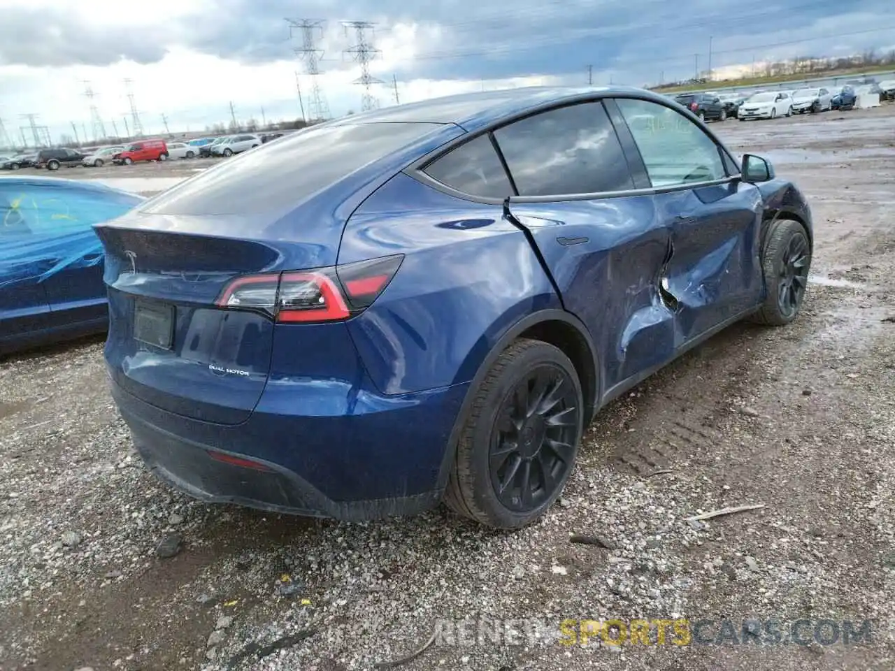 4 Фотография поврежденного автомобиля 5YJYGDEE6MF122816 TESLA MODEL Y 2021