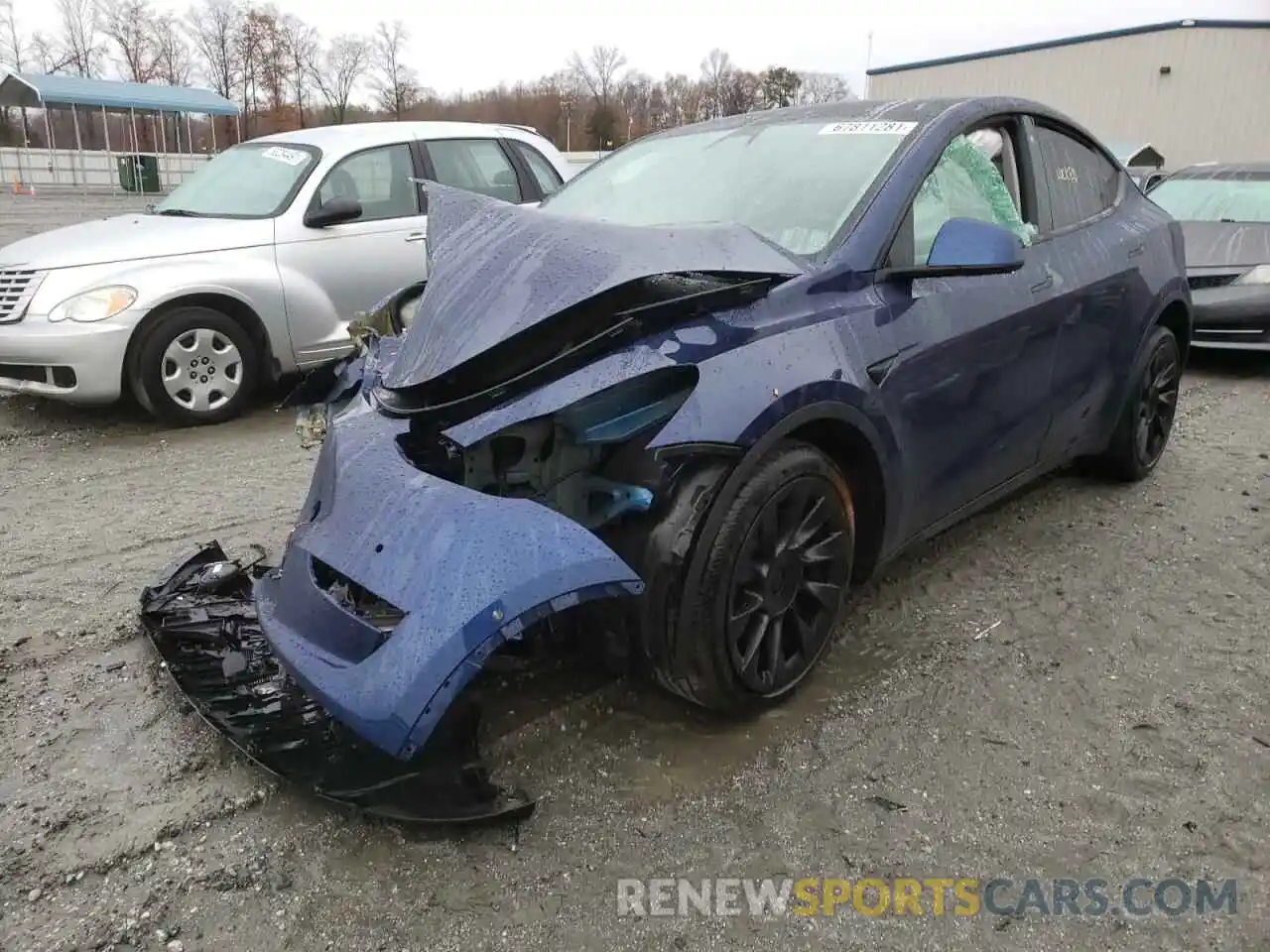 2 Photograph of a damaged car 5YJYGDEE6MF126025 TESLA MODEL Y 2021