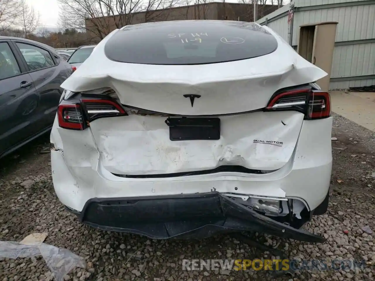 9 Фотография поврежденного автомобиля 5YJYGDEE6MF146517 TESLA MODEL Y 2021