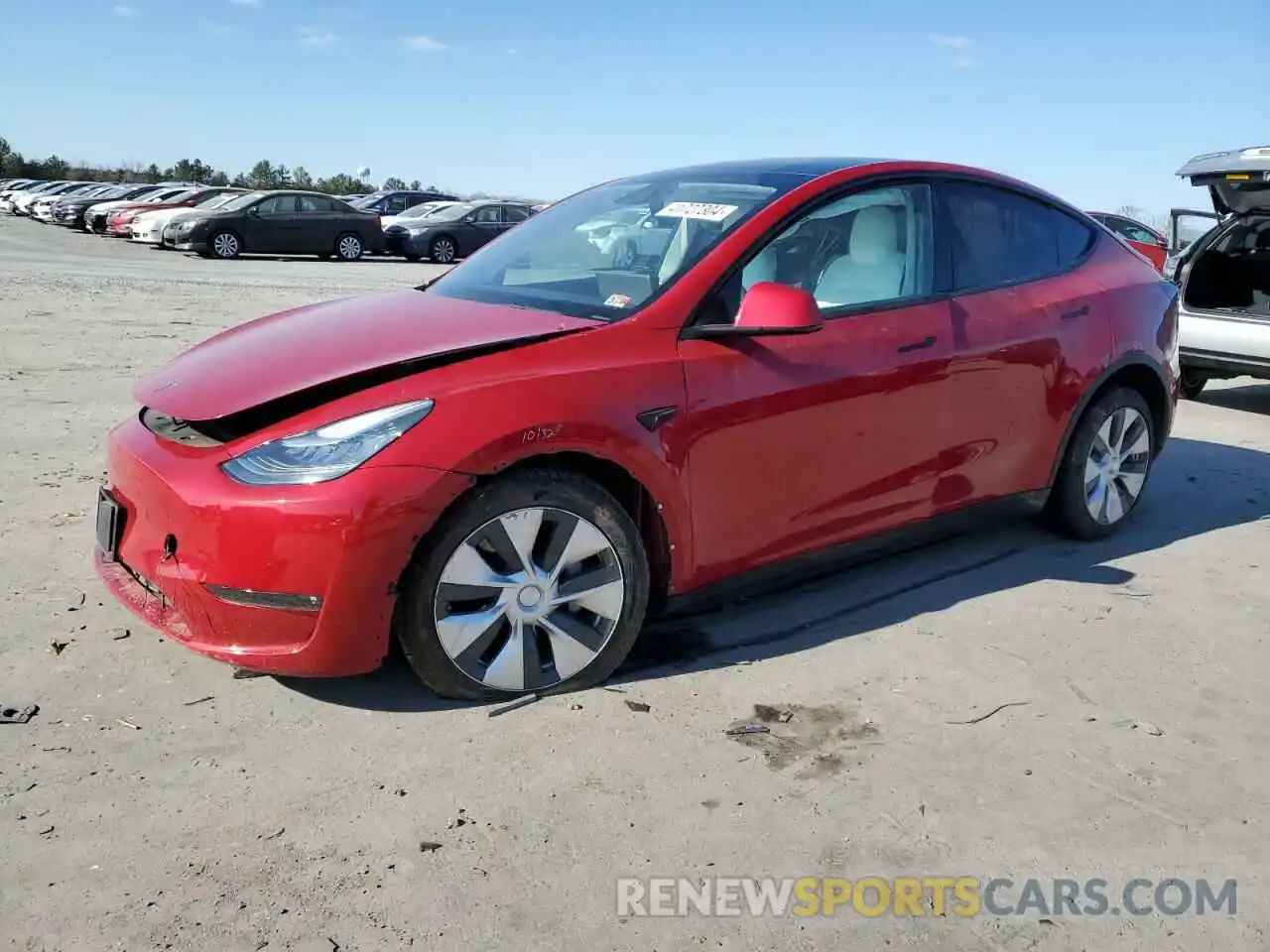 1 Photograph of a damaged car 5YJYGDEE6MF151782 TESLA MODEL Y 2021