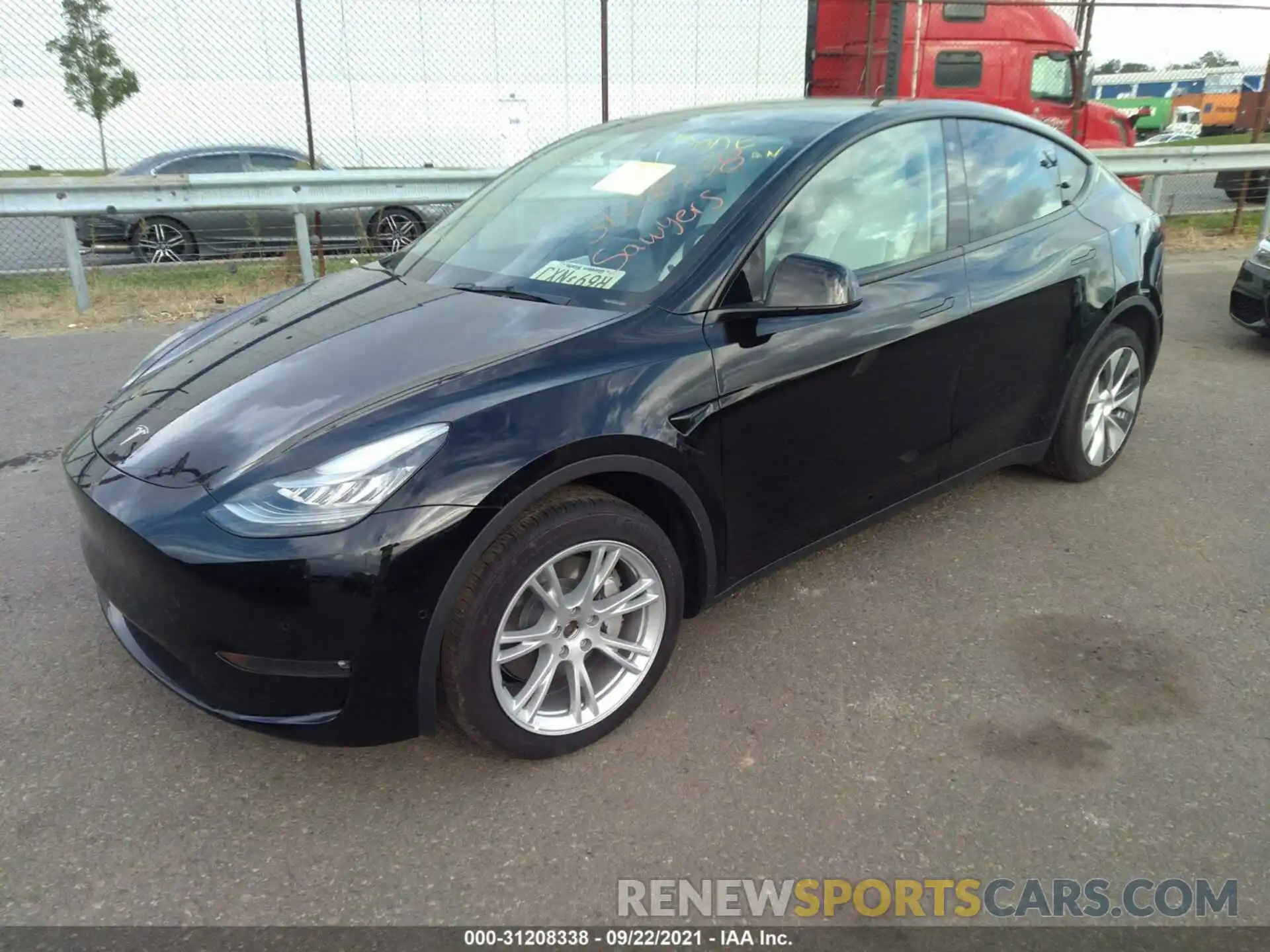 2 Фотография поврежденного автомобиля 5YJYGDEE6MF152561 TESLA MODEL Y 2021