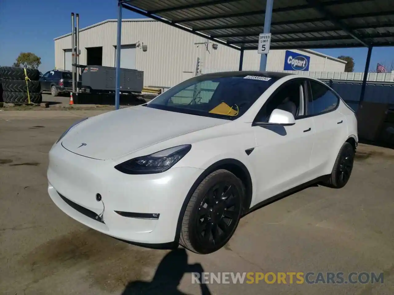 2 Фотография поврежденного автомобиля 5YJYGDEE6MF153595 TESLA MODEL Y 2021