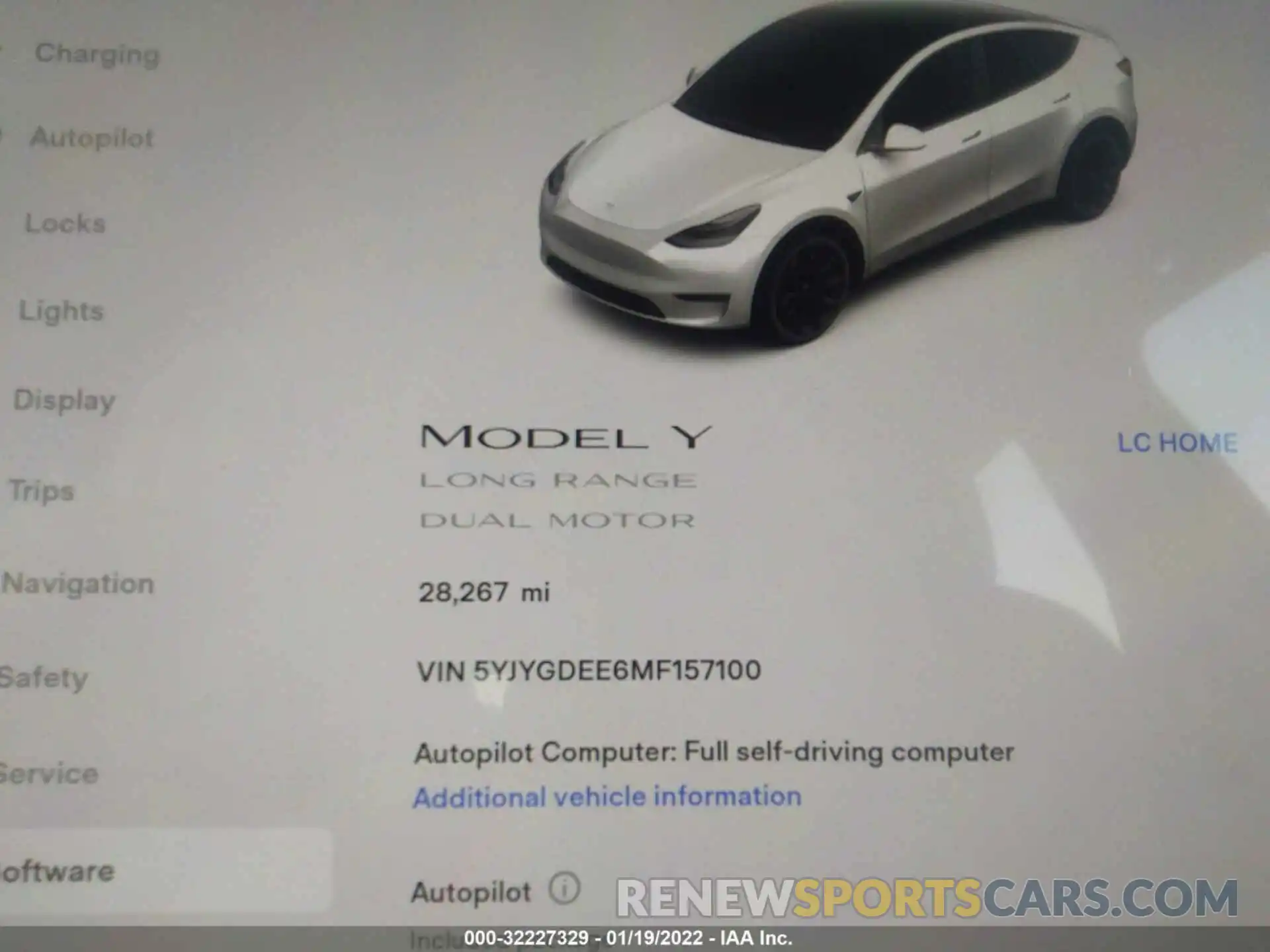 7 Фотография поврежденного автомобиля 5YJYGDEE6MF157100 TESLA MODEL Y 2021