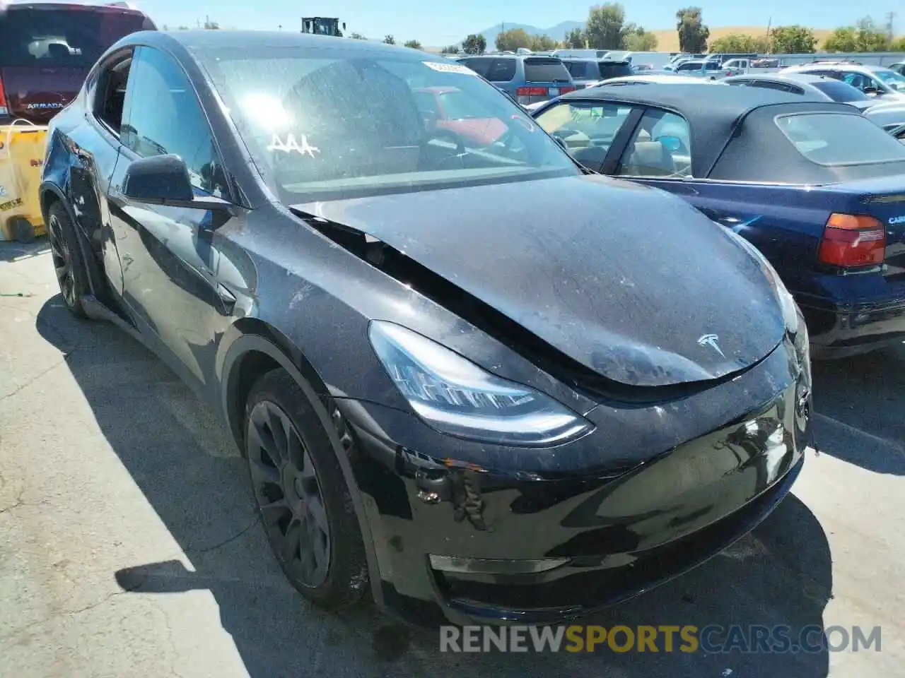 1 Фотография поврежденного автомобиля 5YJYGDEE6MF161292 TESLA MODEL Y 2021