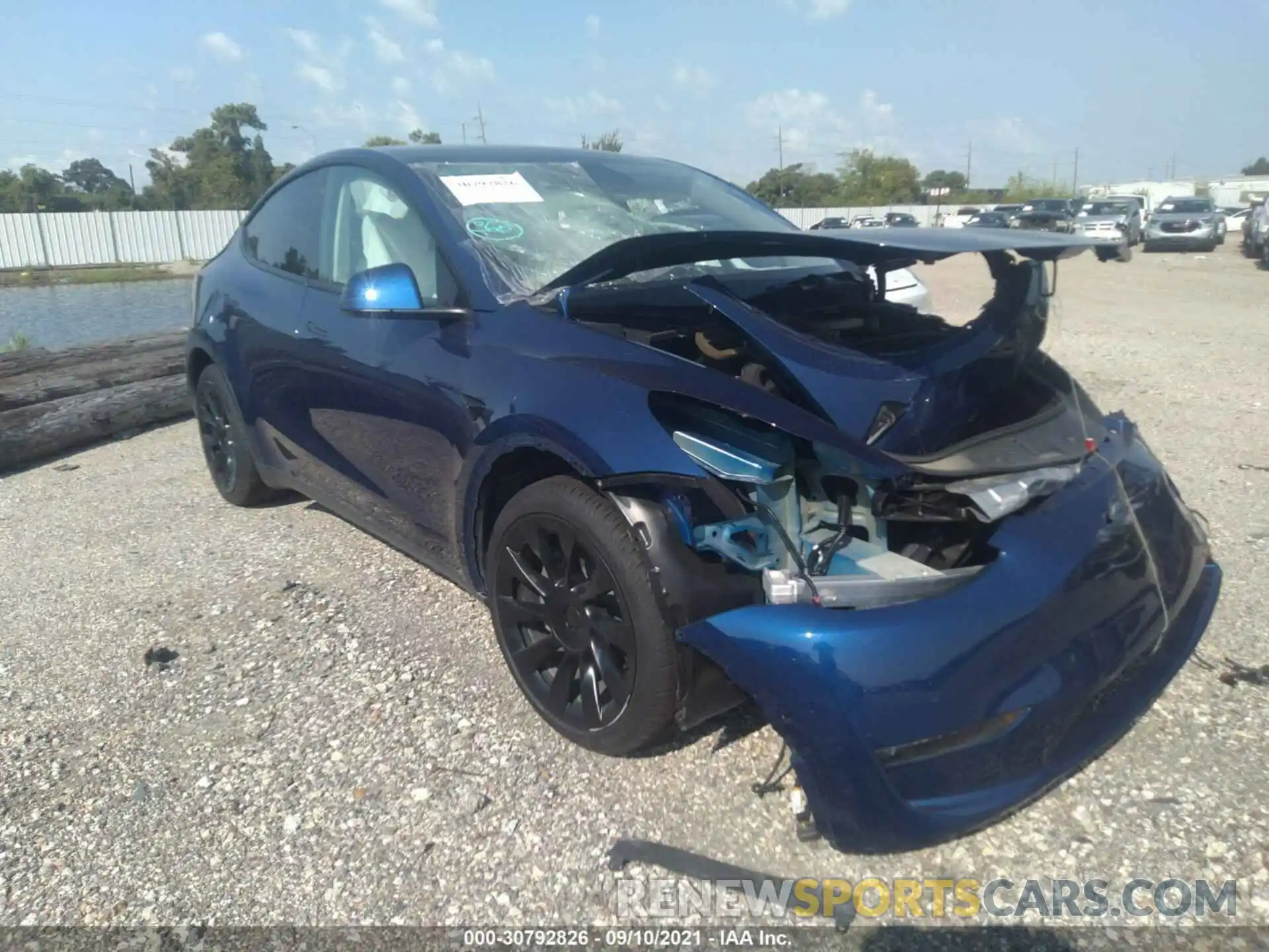 1 Photograph of a damaged car 5YJYGDEE6MF161907 TESLA MODEL Y 2021