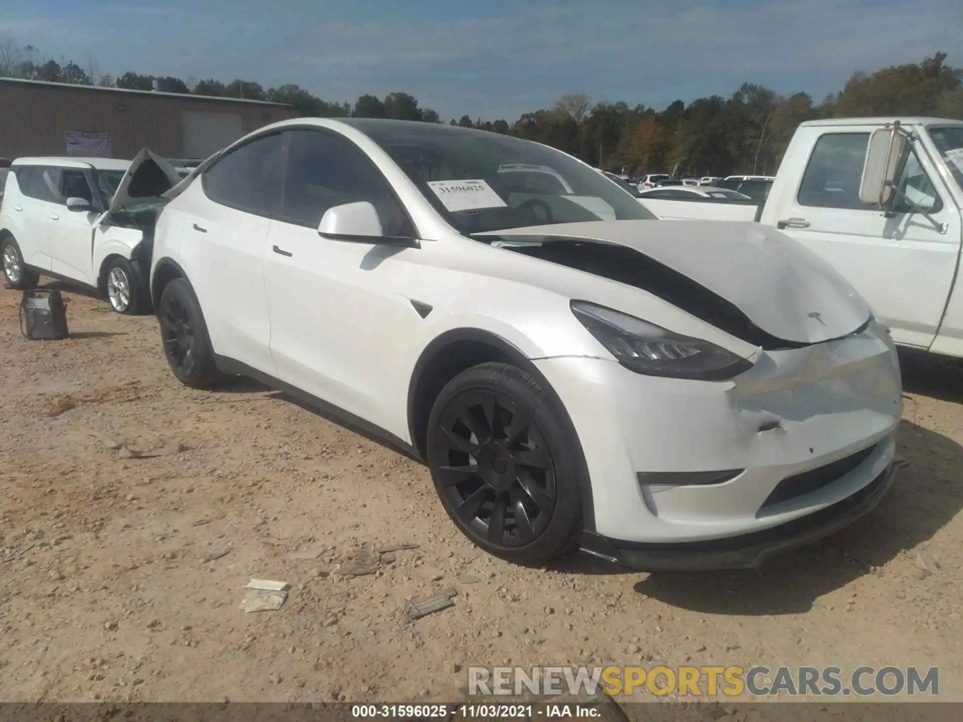 1 Фотография поврежденного автомобиля 5YJYGDEE6MF187469 TESLA MODEL Y 2021