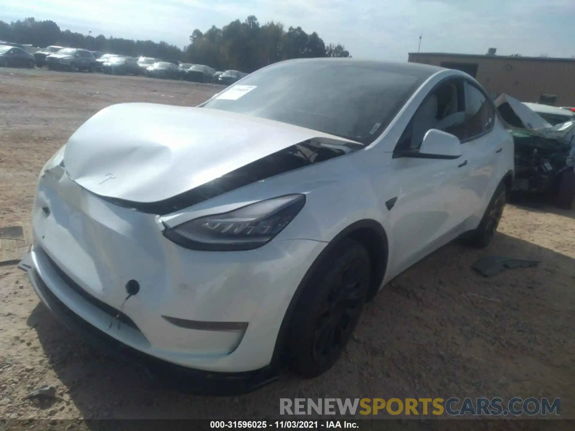 2 Photograph of a damaged car 5YJYGDEE6MF187469 TESLA MODEL Y 2021