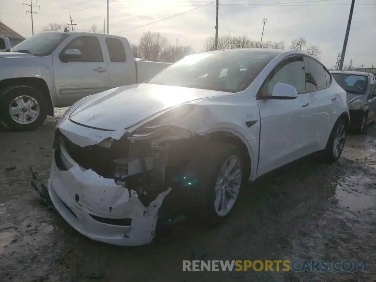 2 Photograph of a damaged car 5YJYGDEE6MF189626 TESLA MODEL Y 2021