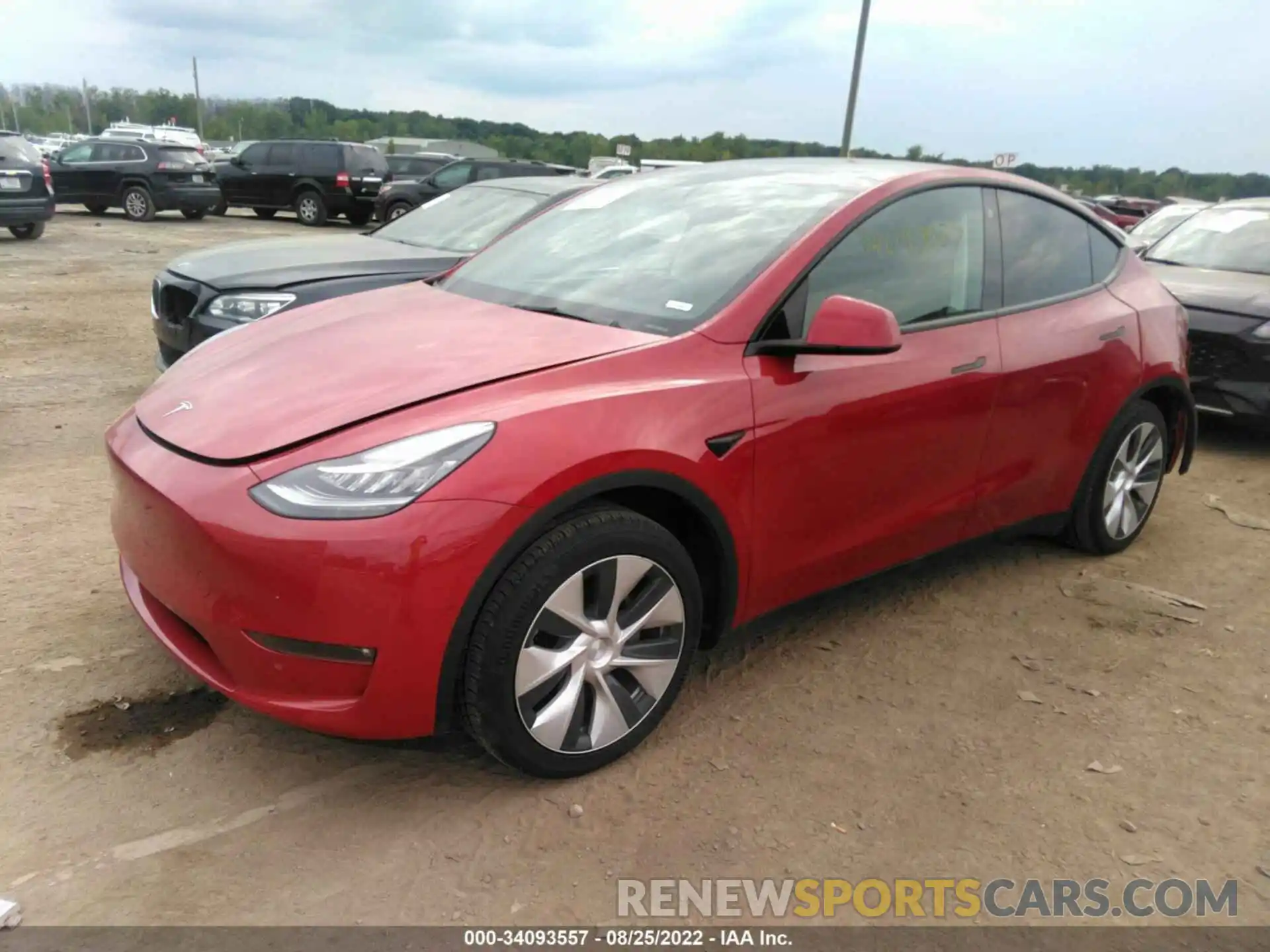 2 Photograph of a damaged car 5YJYGDEE6MF196835 TESLA MODEL Y 2021