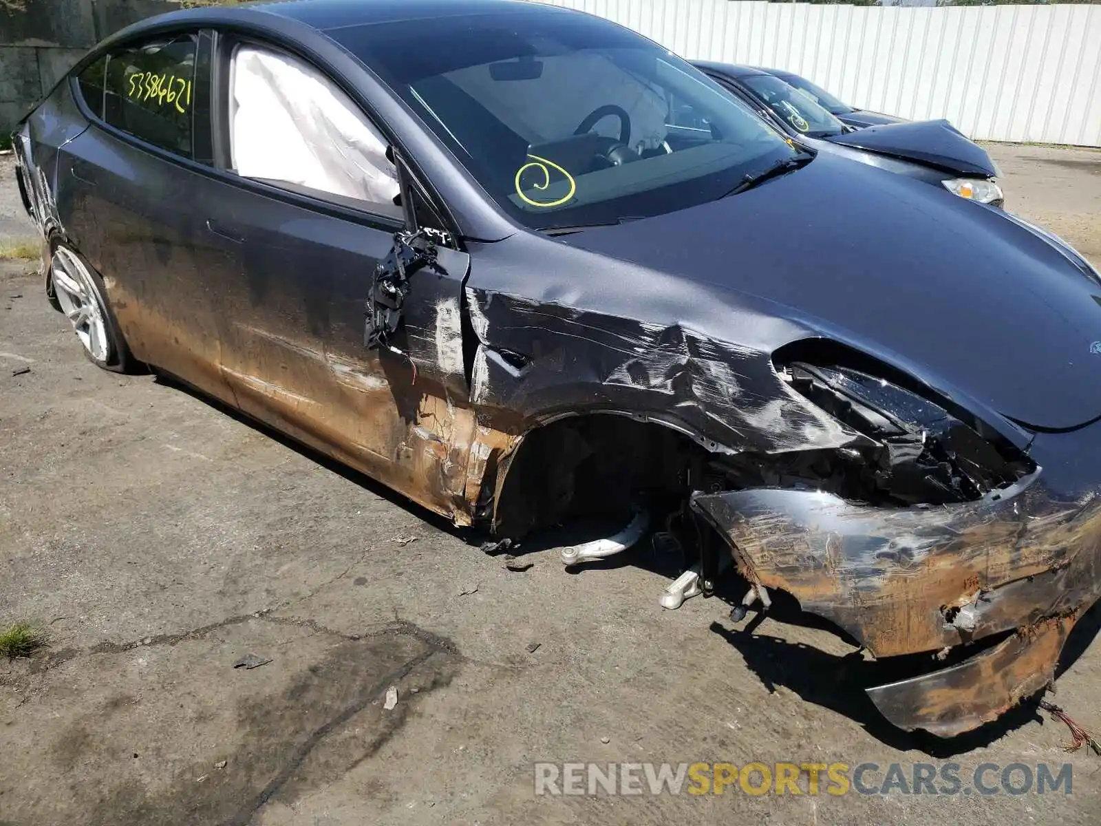 9 Photograph of a damaged car 5YJYGDEE6MF199489 TESLA MODEL Y 2021