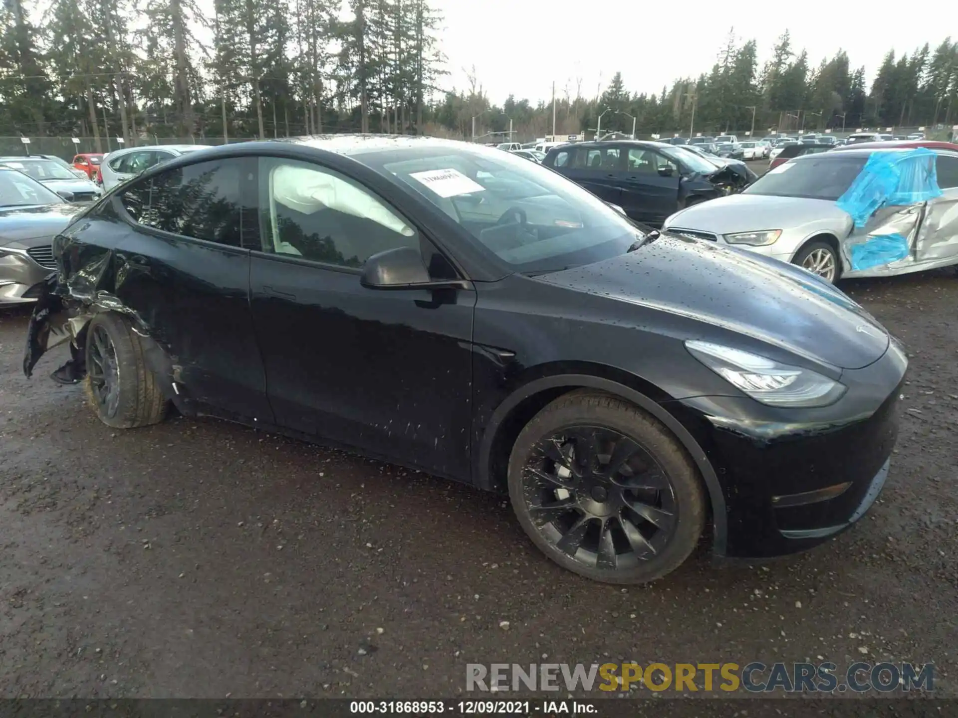 1 Photograph of a damaged car 5YJYGDEE6MF199623 TESLA MODEL Y 2021