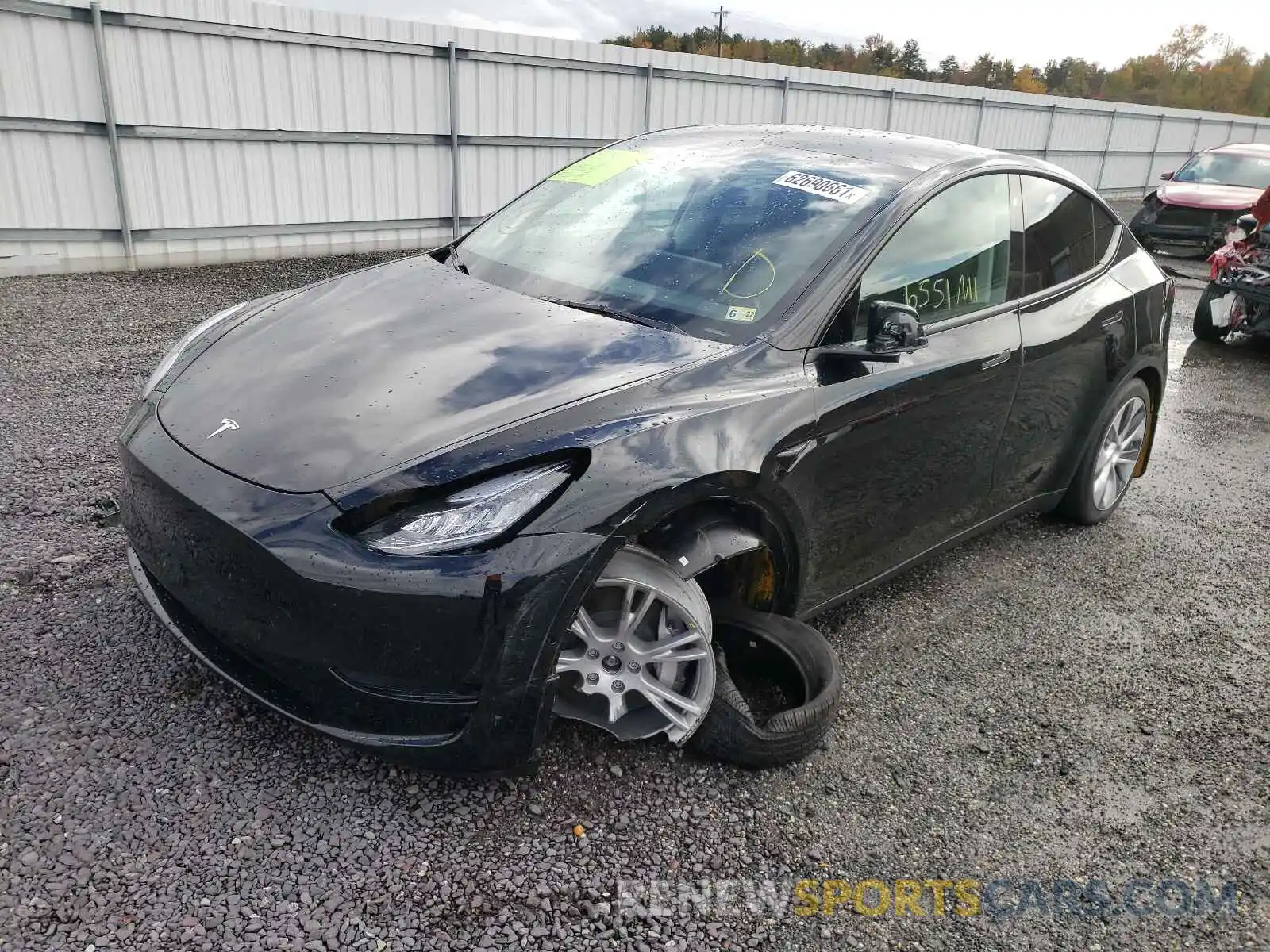 2 Фотография поврежденного автомобиля 5YJYGDEE6MF207736 TESLA MODEL Y 2021