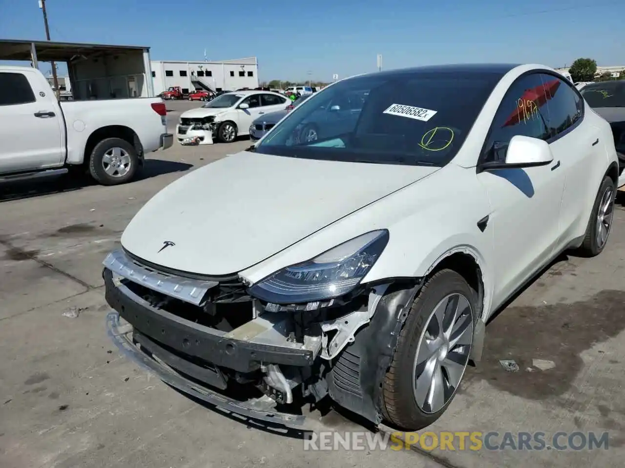 2 Photograph of a damaged car 5YJYGDEE6MF211074 TESLA MODEL Y 2021