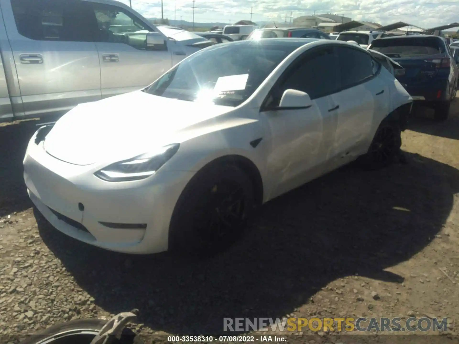 2 Фотография поврежденного автомобиля 5YJYGDEE6MF214606 TESLA MODEL Y 2021