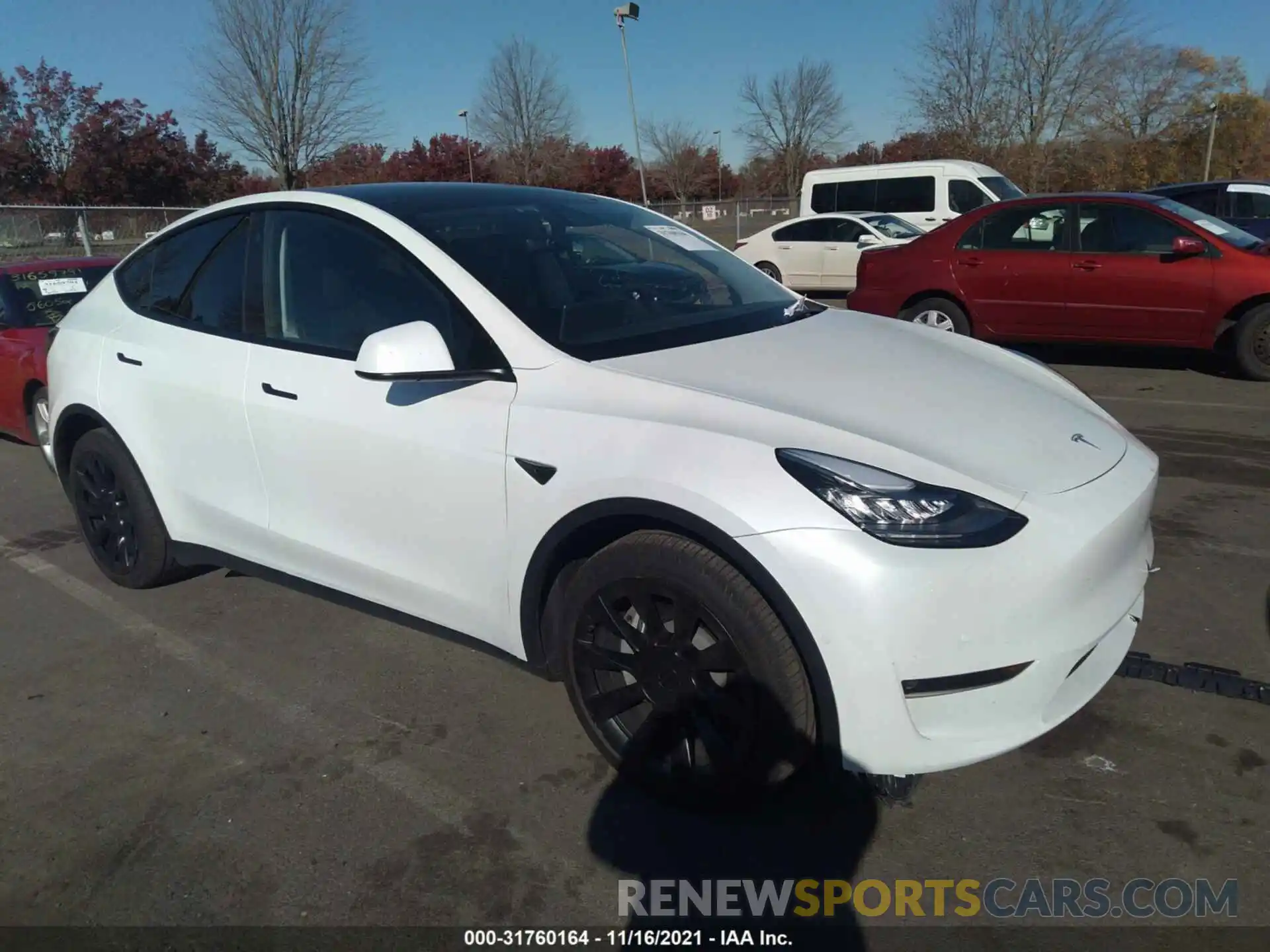 1 Photograph of a damaged car 5YJYGDEE6MF233091 TESLA MODEL Y 2021