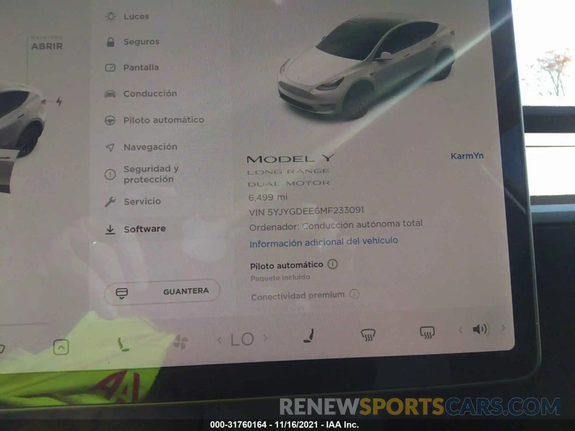 7 Фотография поврежденного автомобиля 5YJYGDEE6MF233091 TESLA MODEL Y 2021