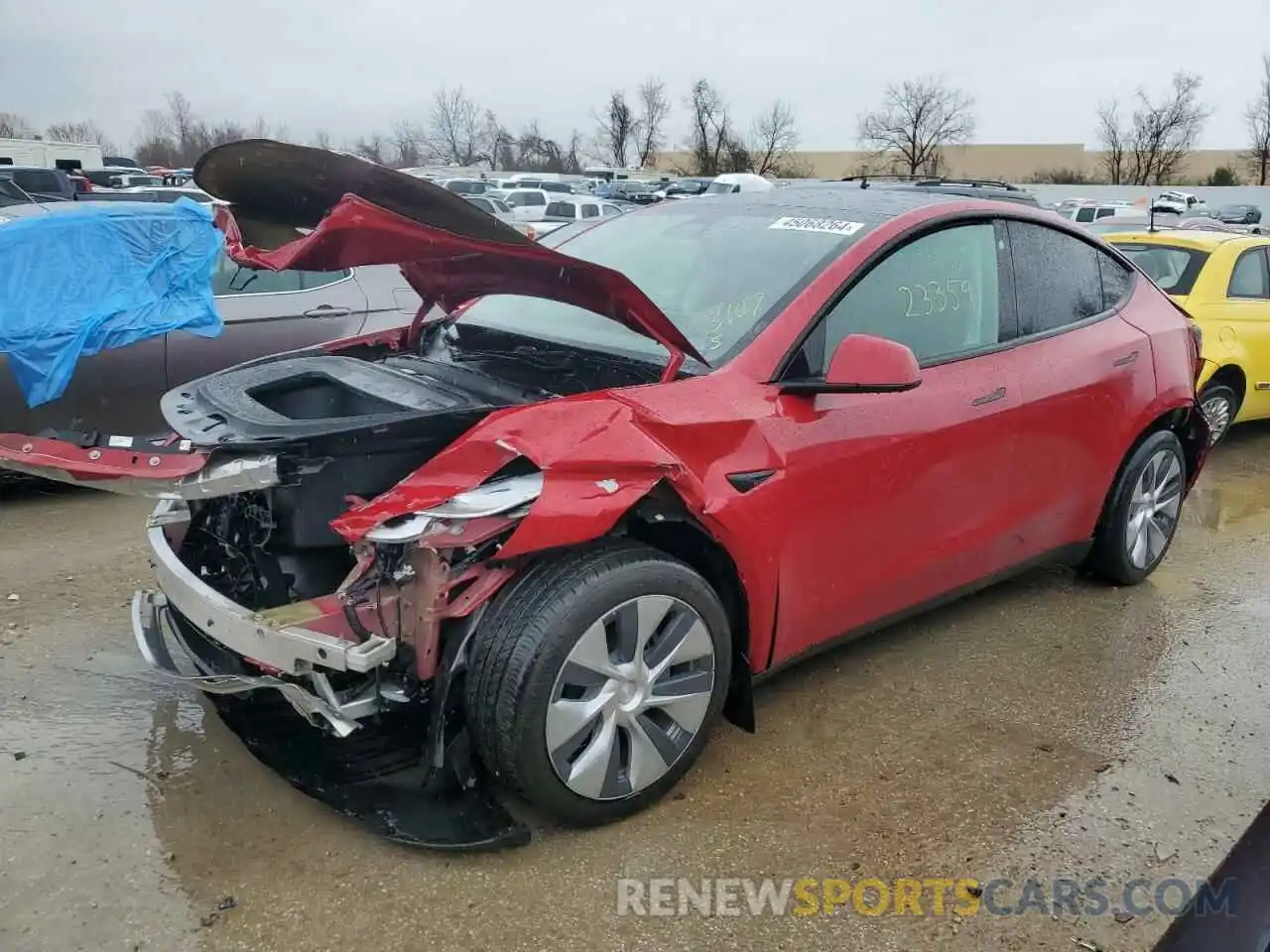 1 Photograph of a damaged car 5YJYGDEE6MF253325 TESLA MODEL Y 2021