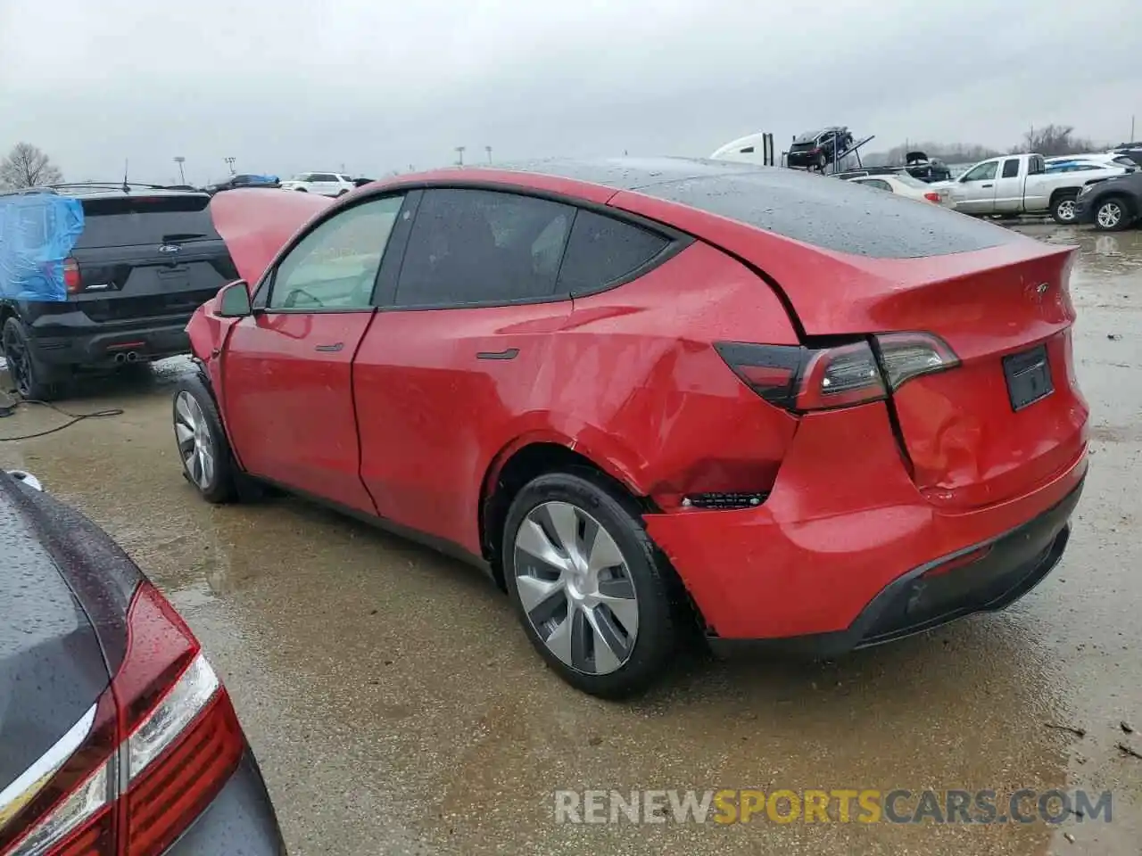 2 Photograph of a damaged car 5YJYGDEE6MF253325 TESLA MODEL Y 2021