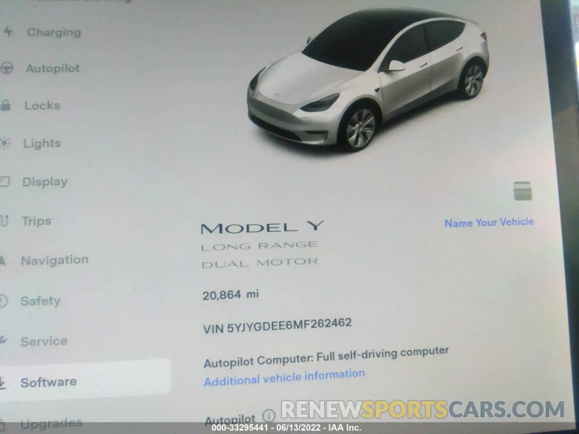 7 Фотография поврежденного автомобиля 5YJYGDEE6MF262462 TESLA MODEL Y 2021