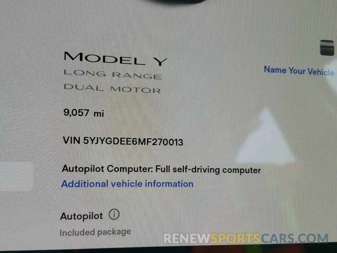 8 Photograph of a damaged car 5YJYGDEE6MF270013 TESLA MODEL Y 2021