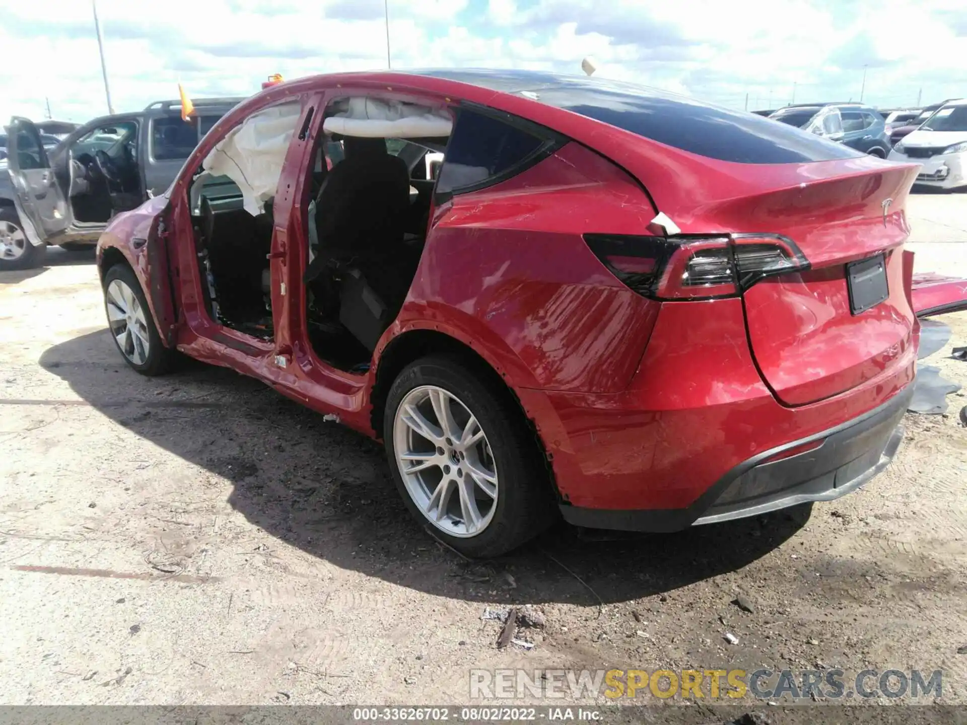 3 Фотография поврежденного автомобиля 5YJYGDEE6MF279150 TESLA MODEL Y 2021