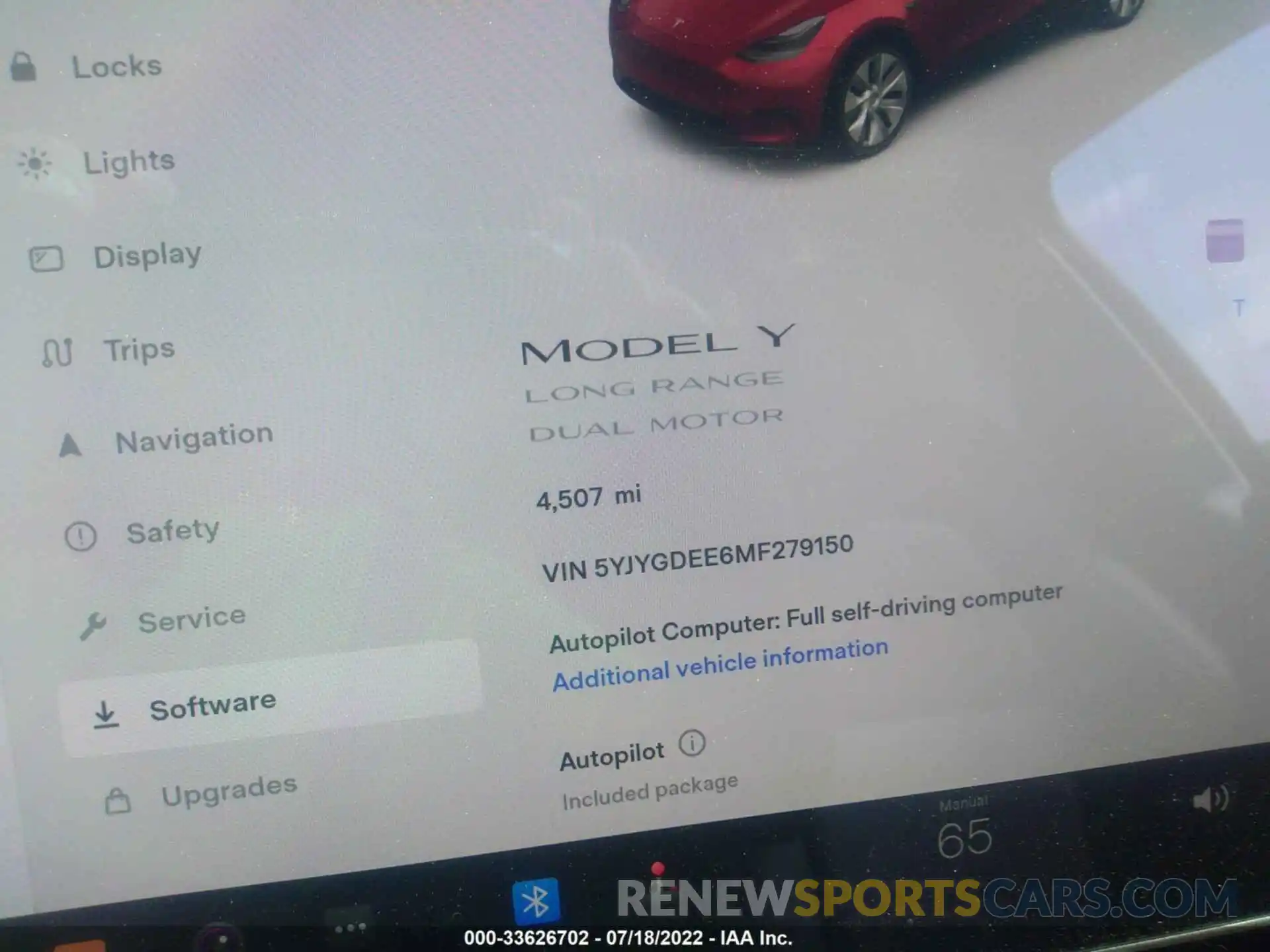 7 Фотография поврежденного автомобиля 5YJYGDEE6MF279150 TESLA MODEL Y 2021