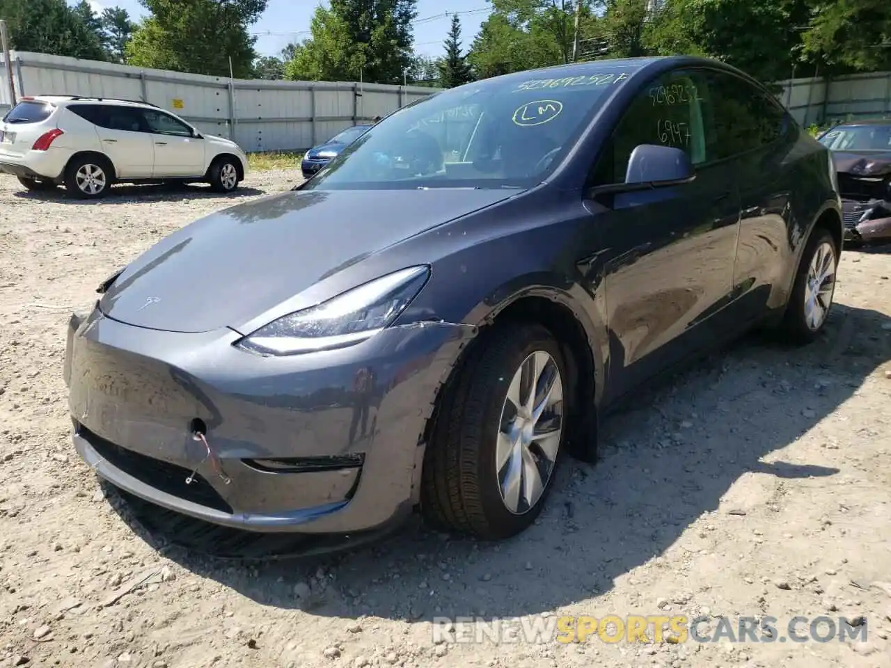 2 Фотография поврежденного автомобиля 5YJYGDEE6MF284090 TESLA MODEL Y 2021