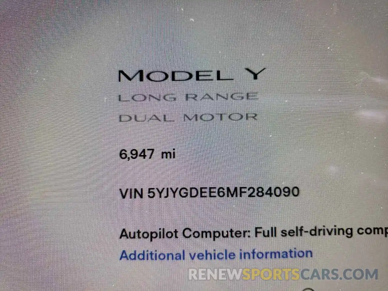 8 Фотография поврежденного автомобиля 5YJYGDEE6MF284090 TESLA MODEL Y 2021