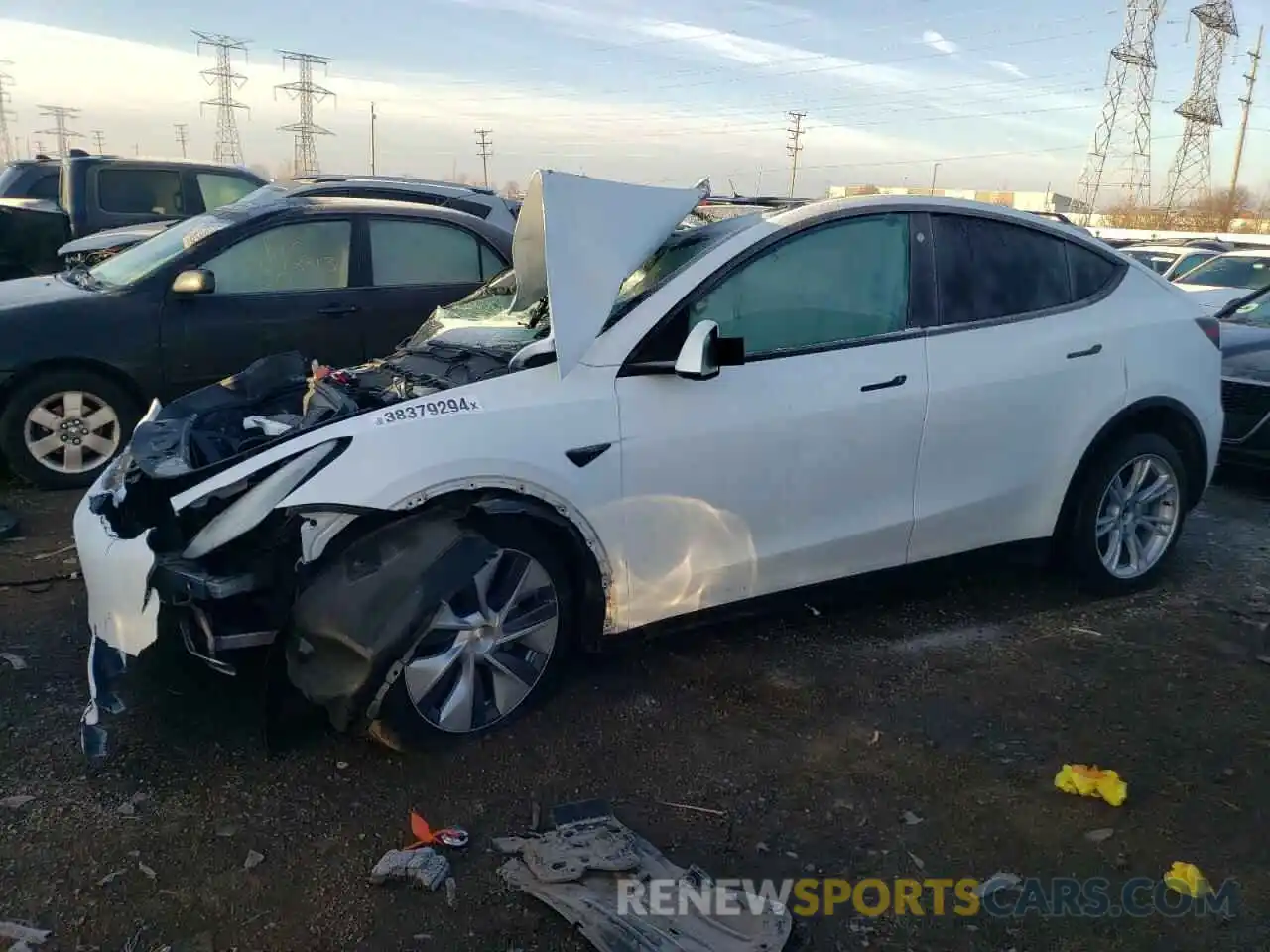 1 Photograph of a damaged car 5YJYGDEE6MF297440 TESLA MODEL Y 2021