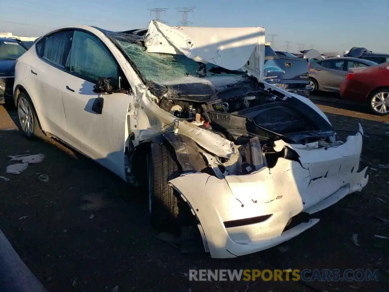 4 Photograph of a damaged car 5YJYGDEE6MF297440 TESLA MODEL Y 2021