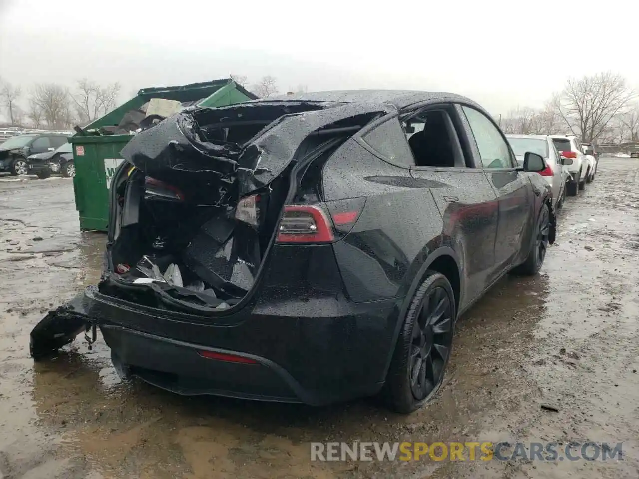 4 Фотография поврежденного автомобиля 5YJYGDEE6MF301566 TESLA MODEL Y 2021