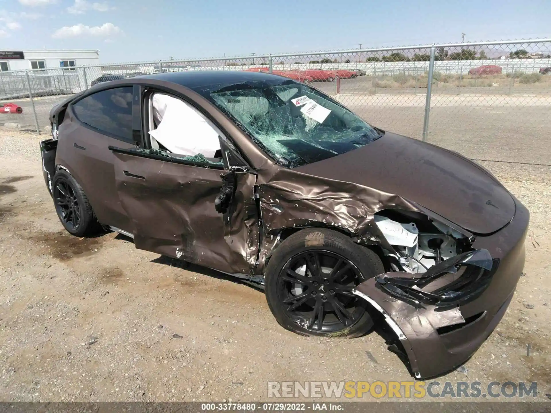 1 Photograph of a damaged car 5YJYGDEE6MF303317 TESLA MODEL Y 2021