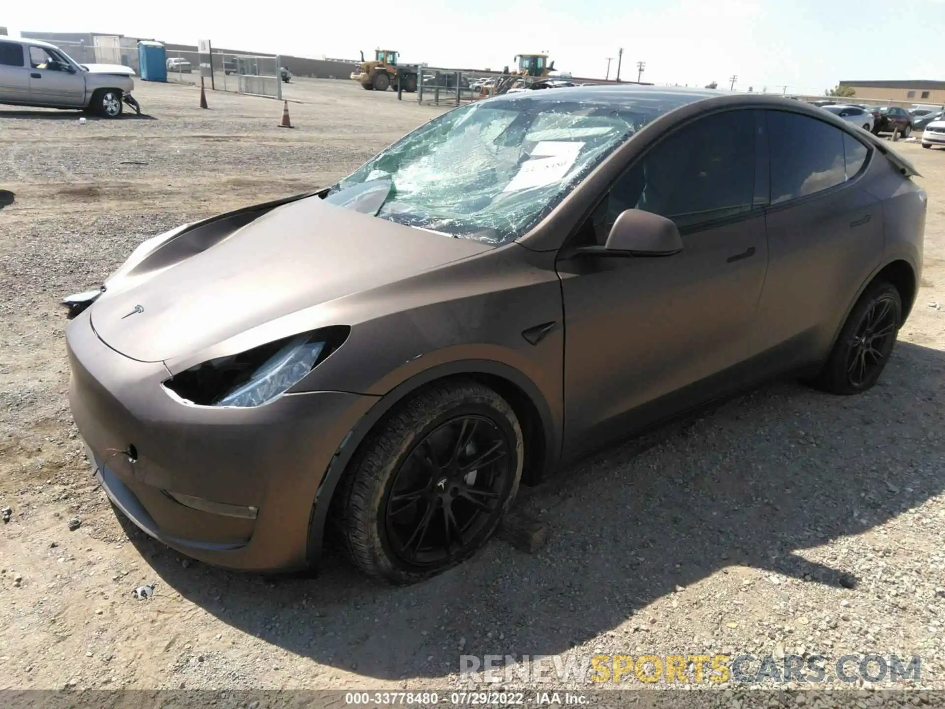 2 Photograph of a damaged car 5YJYGDEE6MF303317 TESLA MODEL Y 2021