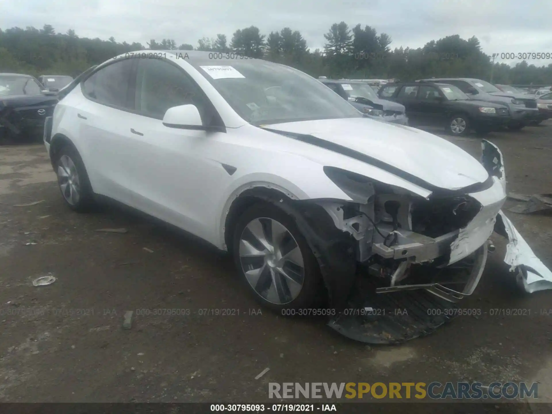 1 Photograph of a damaged car 5YJYGDEE7MF069575 TESLA MODEL Y 2021