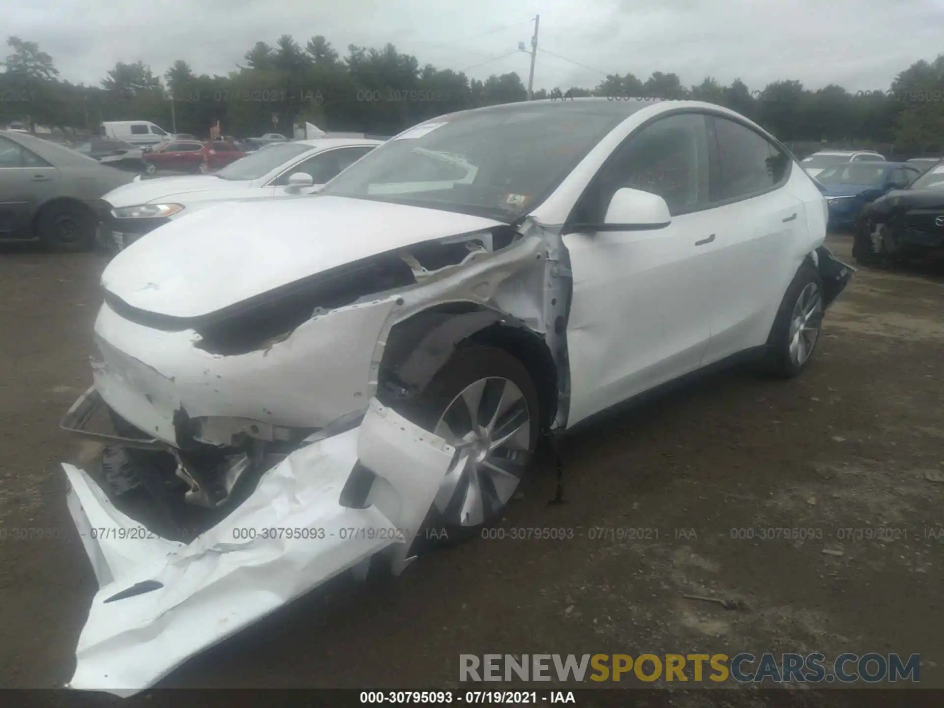 2 Photograph of a damaged car 5YJYGDEE7MF069575 TESLA MODEL Y 2021