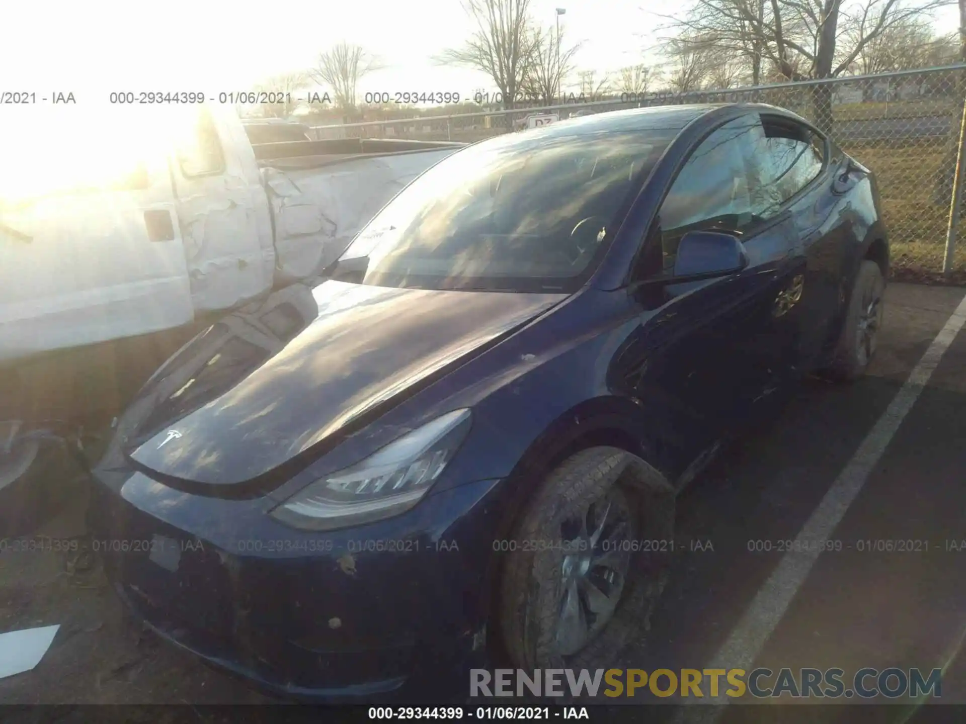 2 Photograph of a damaged car 5YJYGDEE7MF070936 TESLA MODEL Y 2021