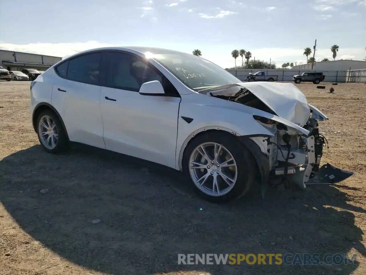 1 Photograph of a damaged car 5YJYGDEE7MF072332 TESLA MODEL Y 2021