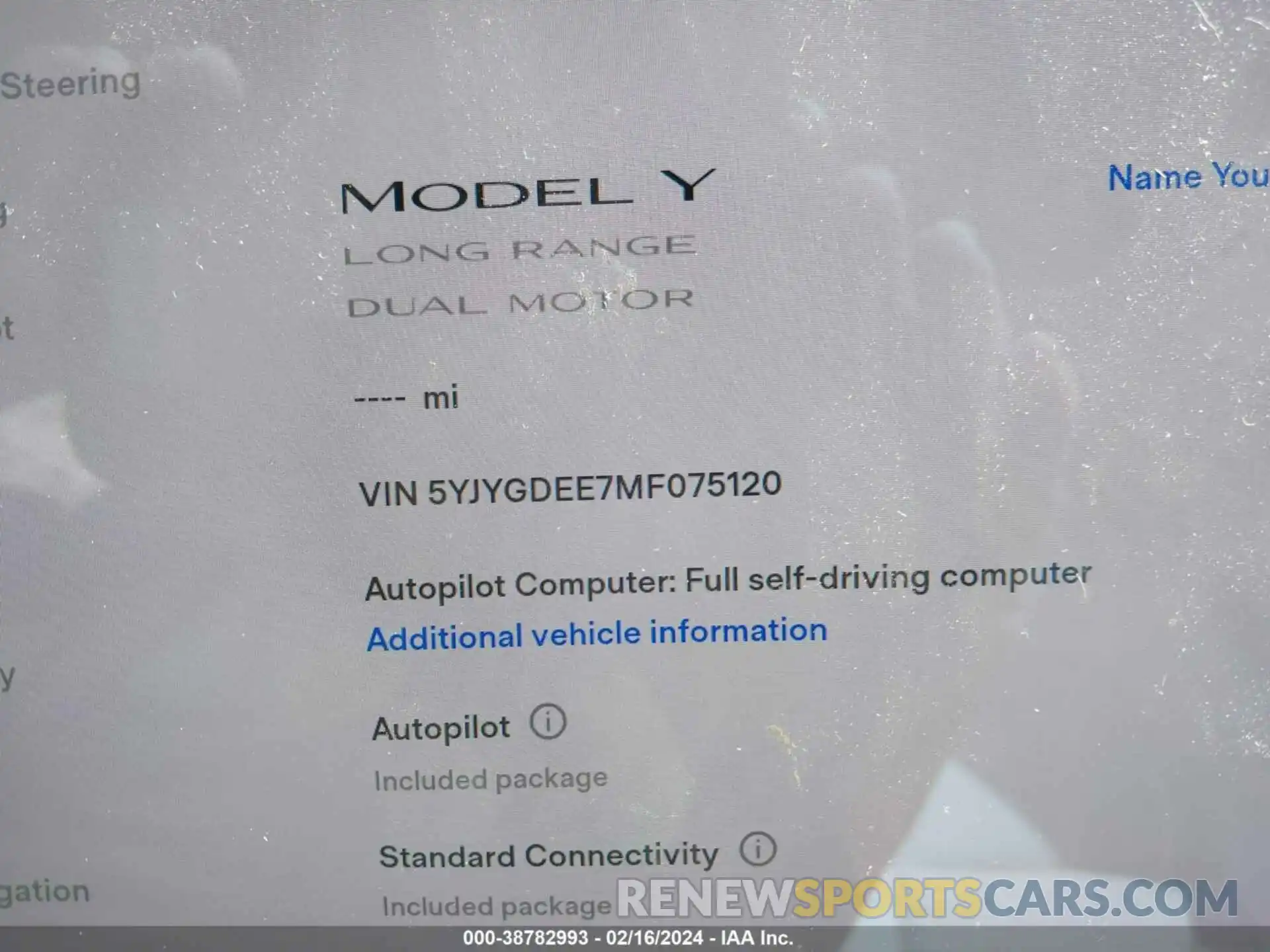 14 Photograph of a damaged car 5YJYGDEE7MF075120 TESLA MODEL Y 2021