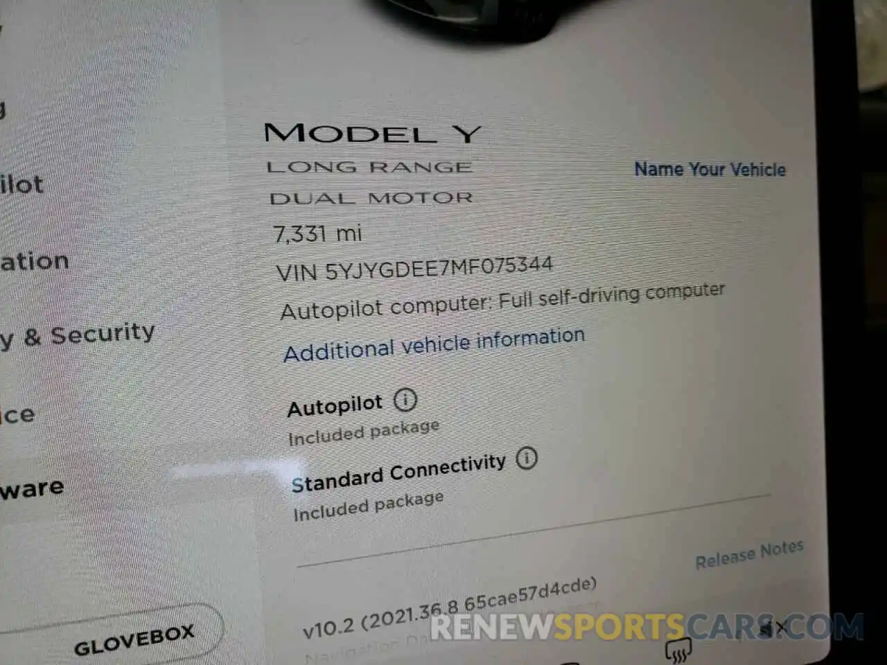 8 Photograph of a damaged car 5YJYGDEE7MF075344 TESLA MODEL Y 2021