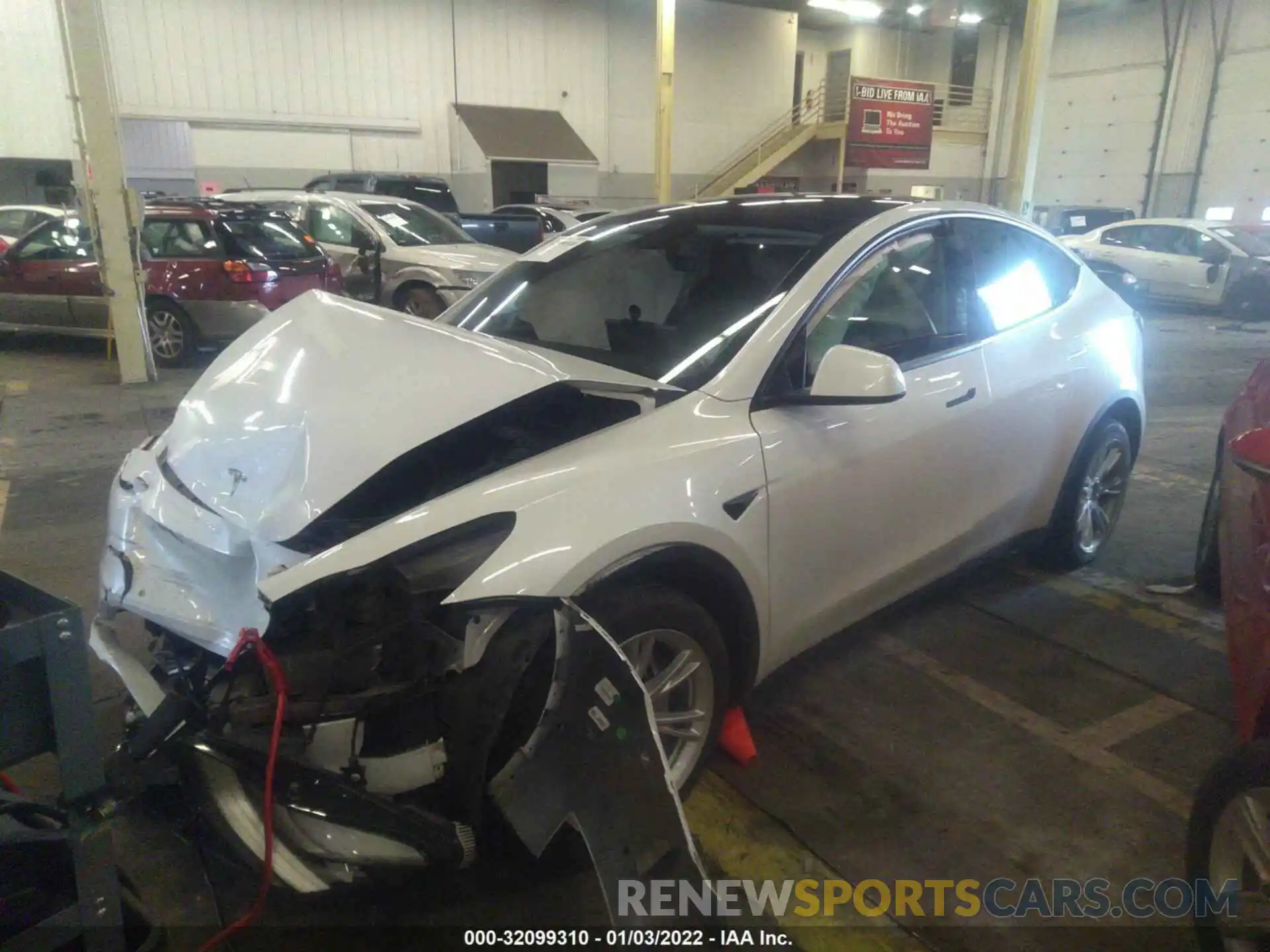 2 Photograph of a damaged car 5YJYGDEE7MF077868 TESLA MODEL Y 2021