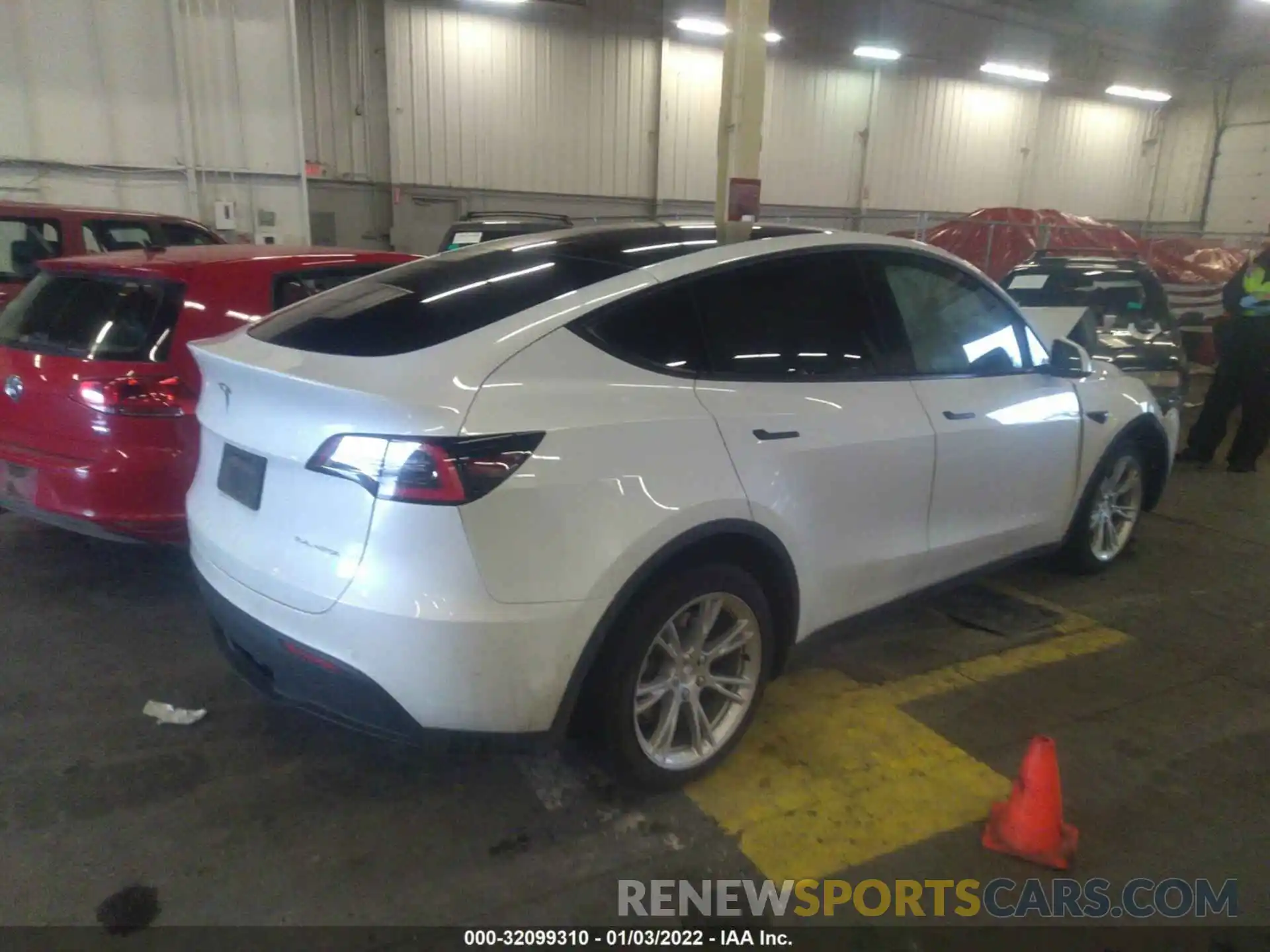 4 Фотография поврежденного автомобиля 5YJYGDEE7MF077868 TESLA MODEL Y 2021