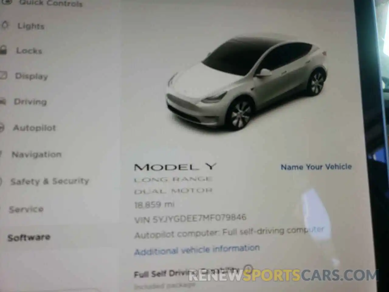 8 Фотография поврежденного автомобиля 5YJYGDEE7MF079846 TESLA MODEL Y 2021