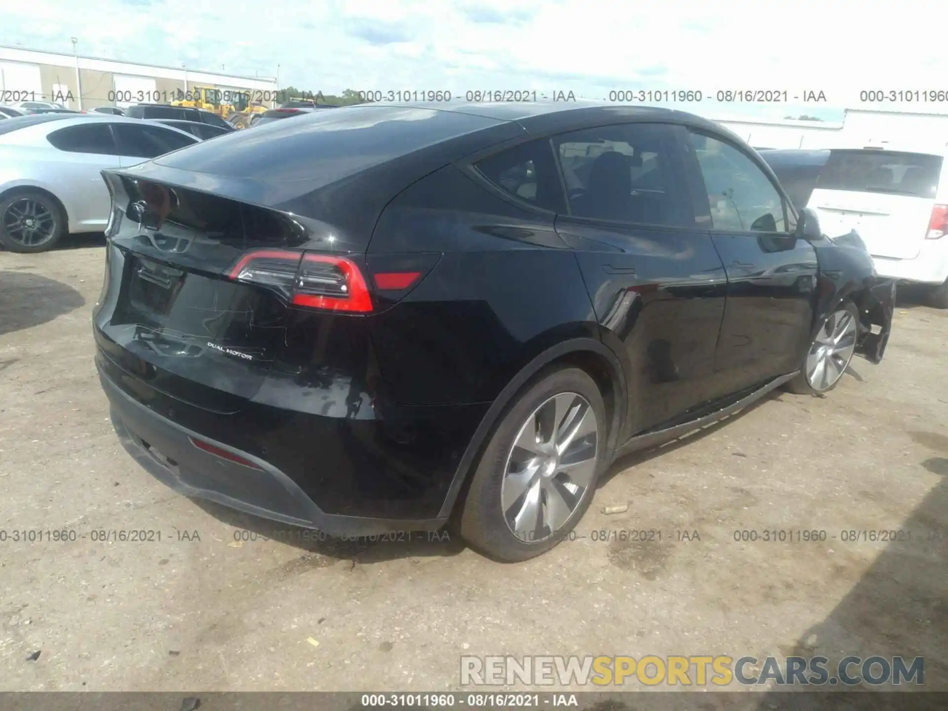 4 Фотография поврежденного автомобиля 5YJYGDEE7MF087266 TESLA MODEL Y 2021