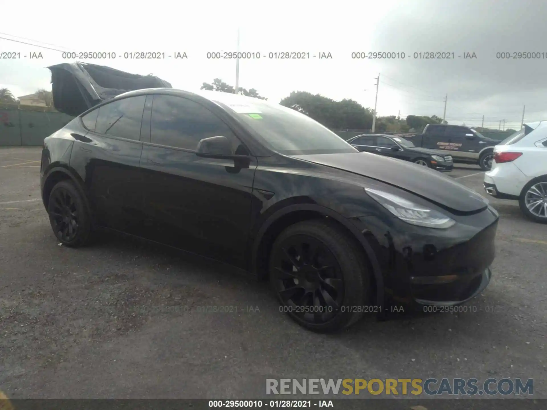 1 Photograph of a damaged car 5YJYGDEE7MF088188 TESLA MODEL Y 2021