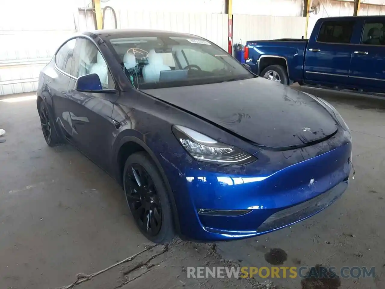 1 Photograph of a damaged car 5YJYGDEE7MF089163 TESLA MODEL Y 2021