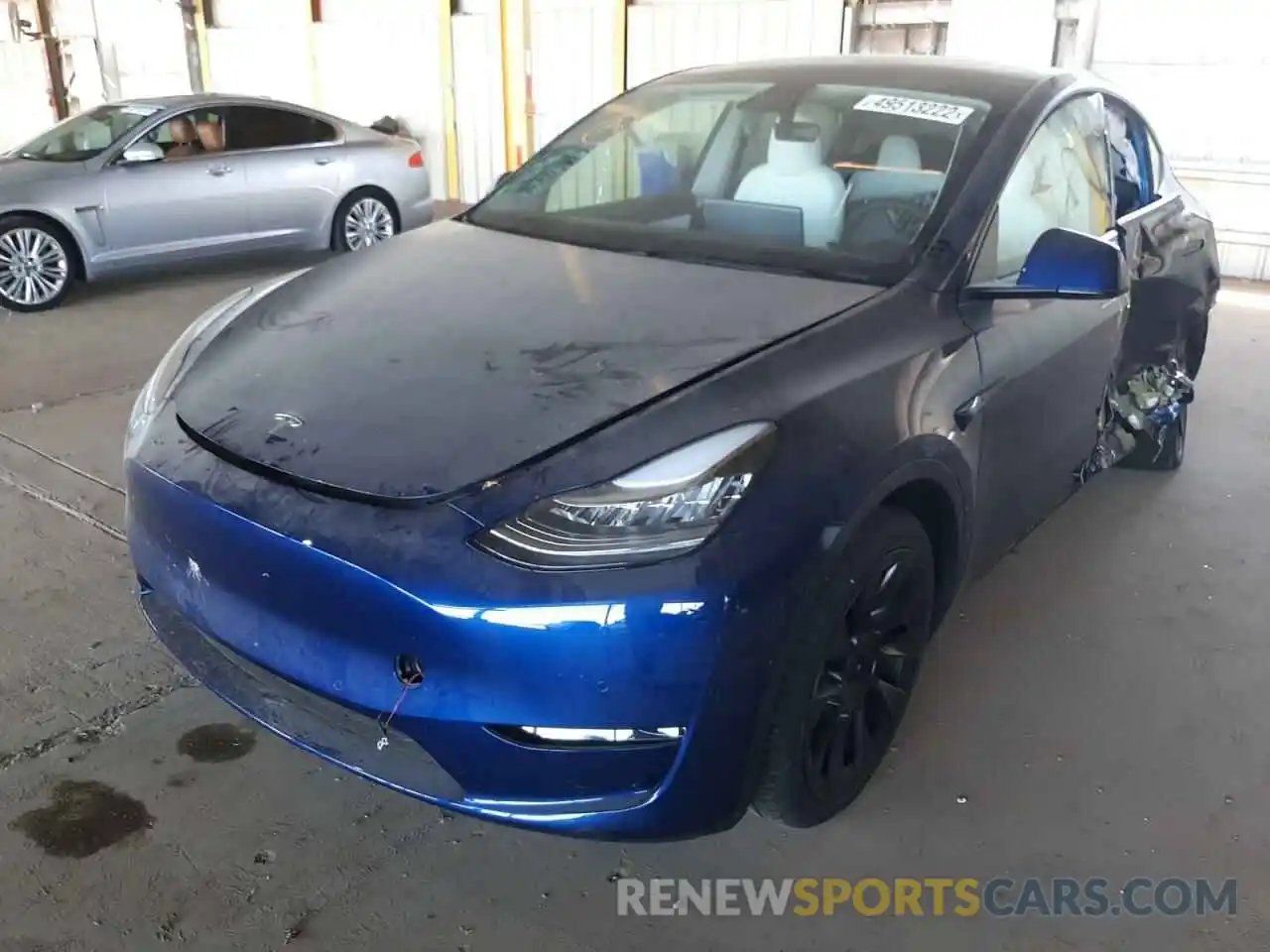 2 Photograph of a damaged car 5YJYGDEE7MF089163 TESLA MODEL Y 2021