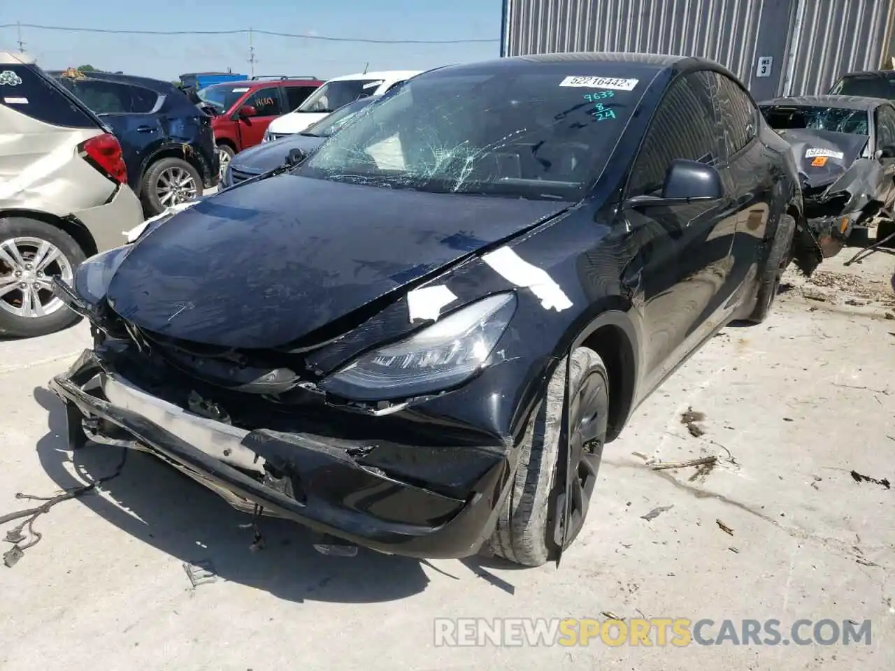 2 Photograph of a damaged car 5YJYGDEE7MF089633 TESLA MODEL Y 2021