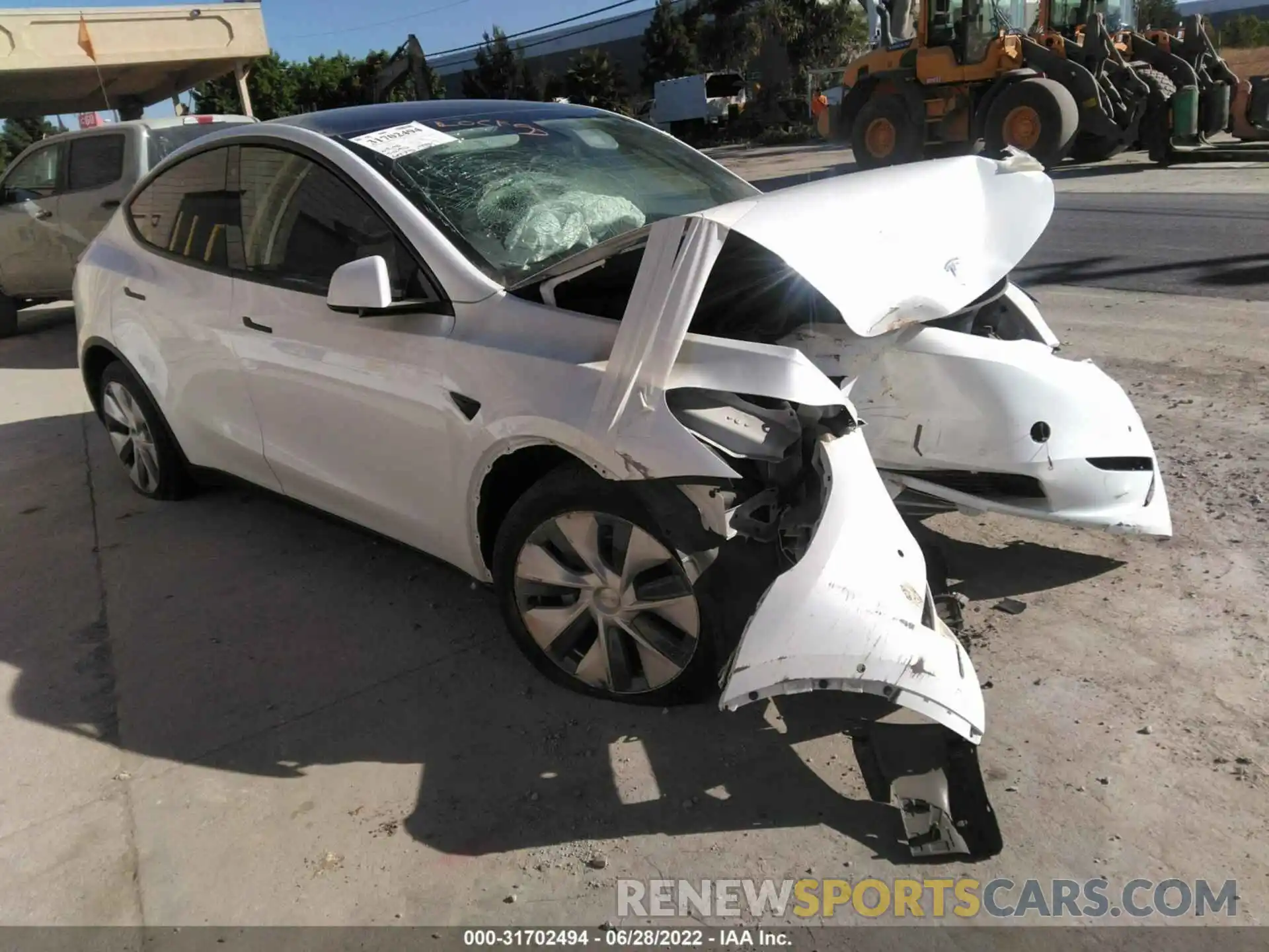 1 Photograph of a damaged car 5YJYGDEE7MF096016 TESLA MODEL Y 2021