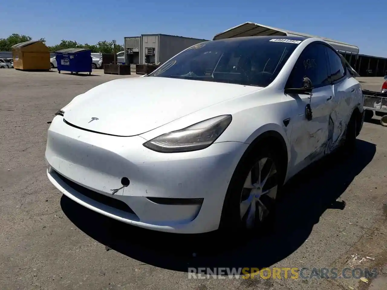 2 Photograph of a damaged car 5YJYGDEE7MF096601 TESLA MODEL Y 2021